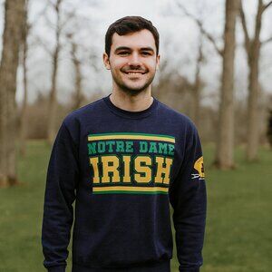 Notre Dame Irish The Shirt 30th Anniversary 2019 Men S Sweatshirt Blue Nostalgic
